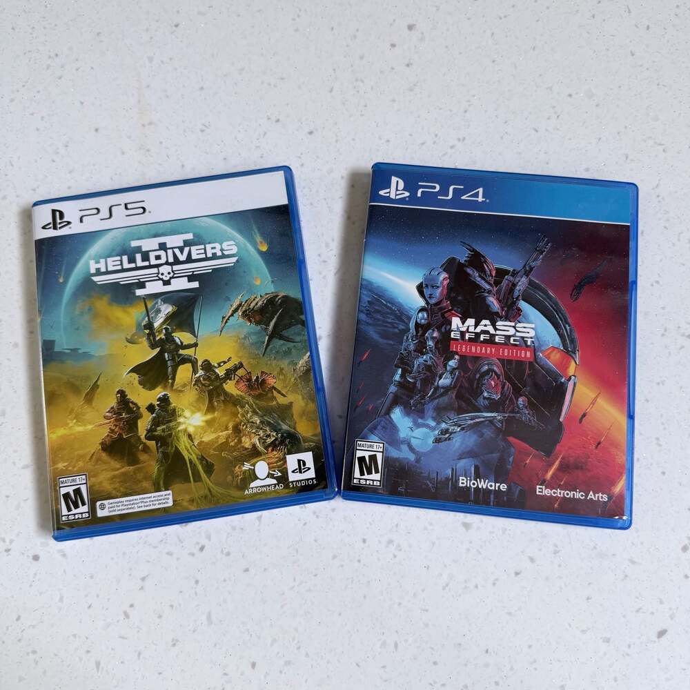 Helldivers 2 (PS5) and Mass Effect Legendary Edition (PS4) Video Game Bundle